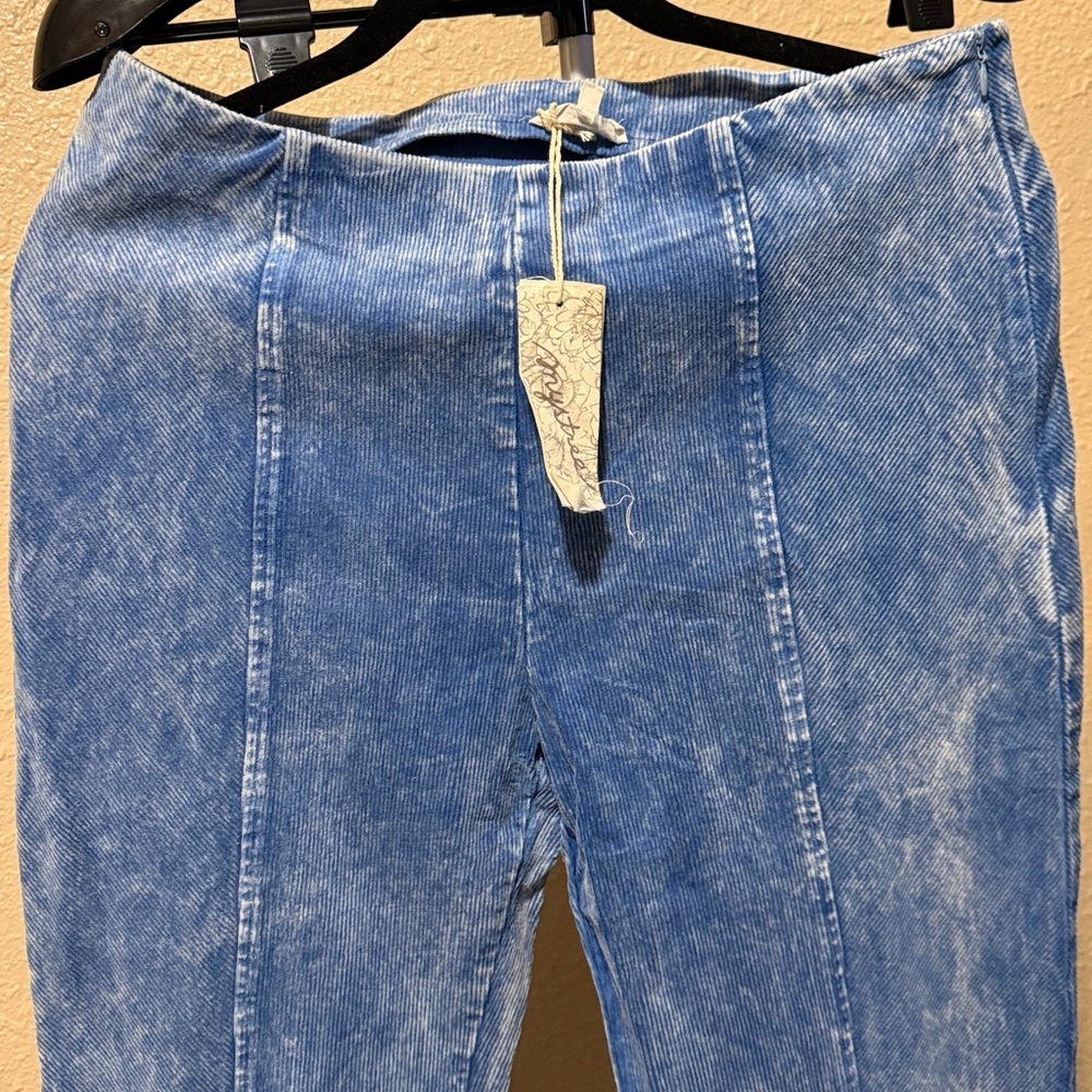 Stylish fade wash Blue Women's Cord Pants Jeans​ - Picture 3 of 8